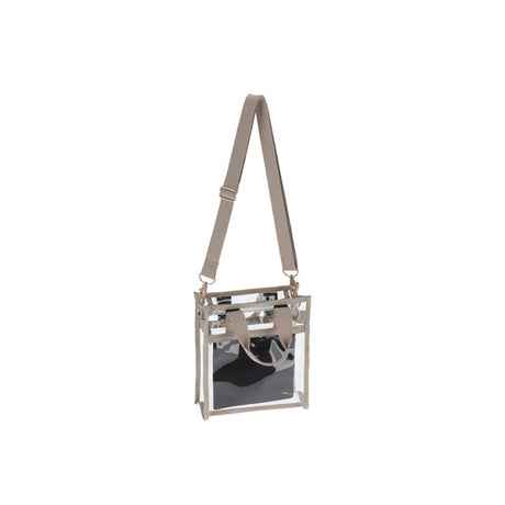 Clear Mini N/S Tote In Clear/ Natural
