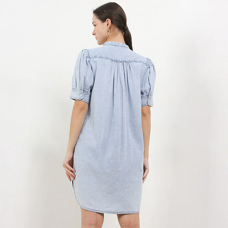 Hush Puppies Pakaian Wanita Dress Medyasi In Light Blue