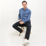 Hush Puppies Pakaian Pria Shirt Himmel In Blue