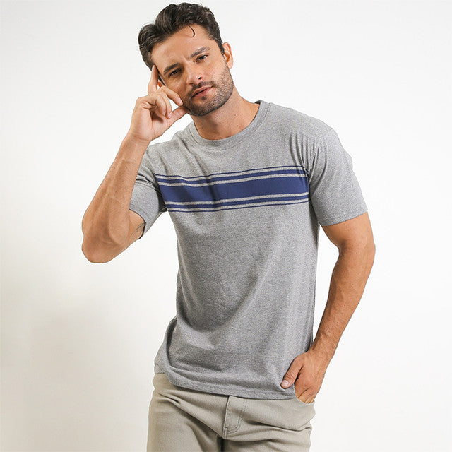 Obermain Pakaian Pria T Shirt Viola In Grey