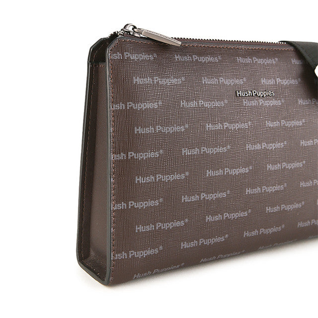 Hush Puppies Tas Pria Keith Clutch/Messenger Bag In Chocolate