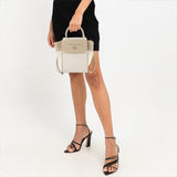 Camila Top Handle Bag In Beige