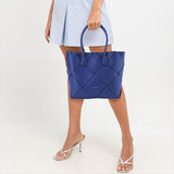 Charlotte Top Handle Bag (L) In Blue