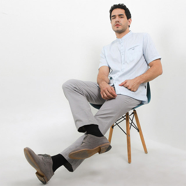 Hush Puppies Pakaian Pria Shirt Karuka In Blue