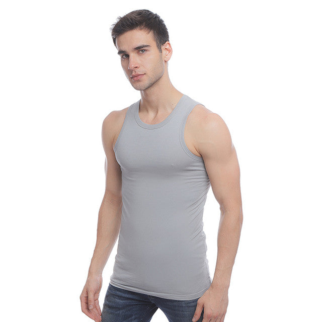 Hush Puppies Pakaian Tank Top Pria  Classic Tank In Grey