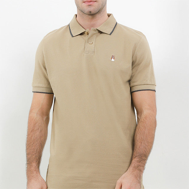 Hush Puppies Pakaian Pria Polo Fore In Khaki