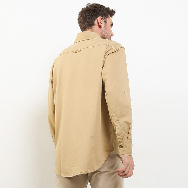 Hush Puppies Pakaian Pria Jackets Droit In Khaki