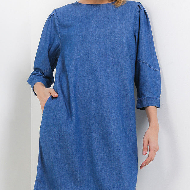 Hush Puppies Pakaian Wanita Dress Camaroon In Medium Blue