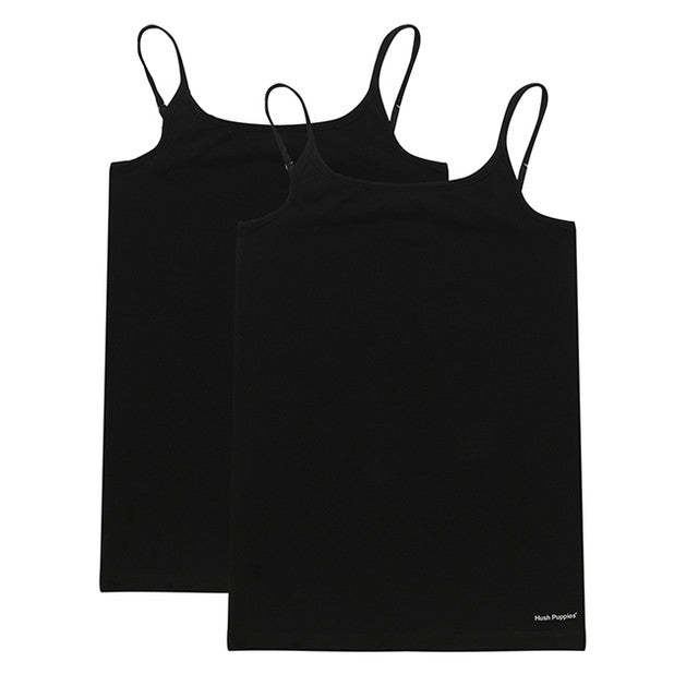 Hush Puppies Pakaian Tank Top Wanita Basic Camisole In Black