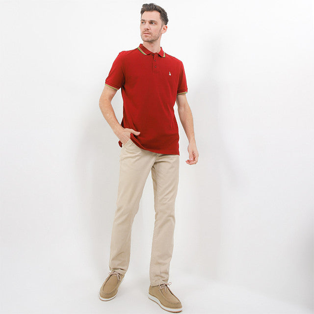 Hush Puppies Pakaian Pria Polo Bezima In Maroon