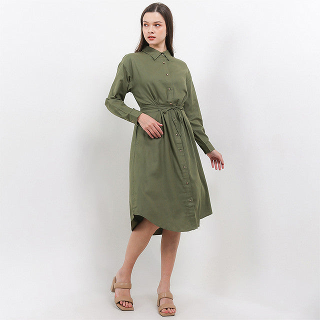 Hush Puppies Pakaian Wanita Dress Bohlani In Olive