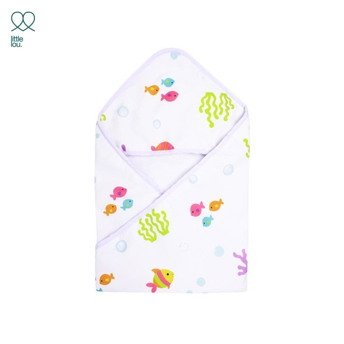 Little Lou by Sprei Nyenyak Selimut Bayi Fish Blanket  - Baby / Hooded/ Toodler