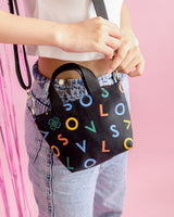 Mini Daily Sling Bag - Tas Selempang Fashion Wanita - Alphabet Black