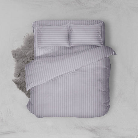 Nyenyak Bed Cover Premium Mini Stripes Plum