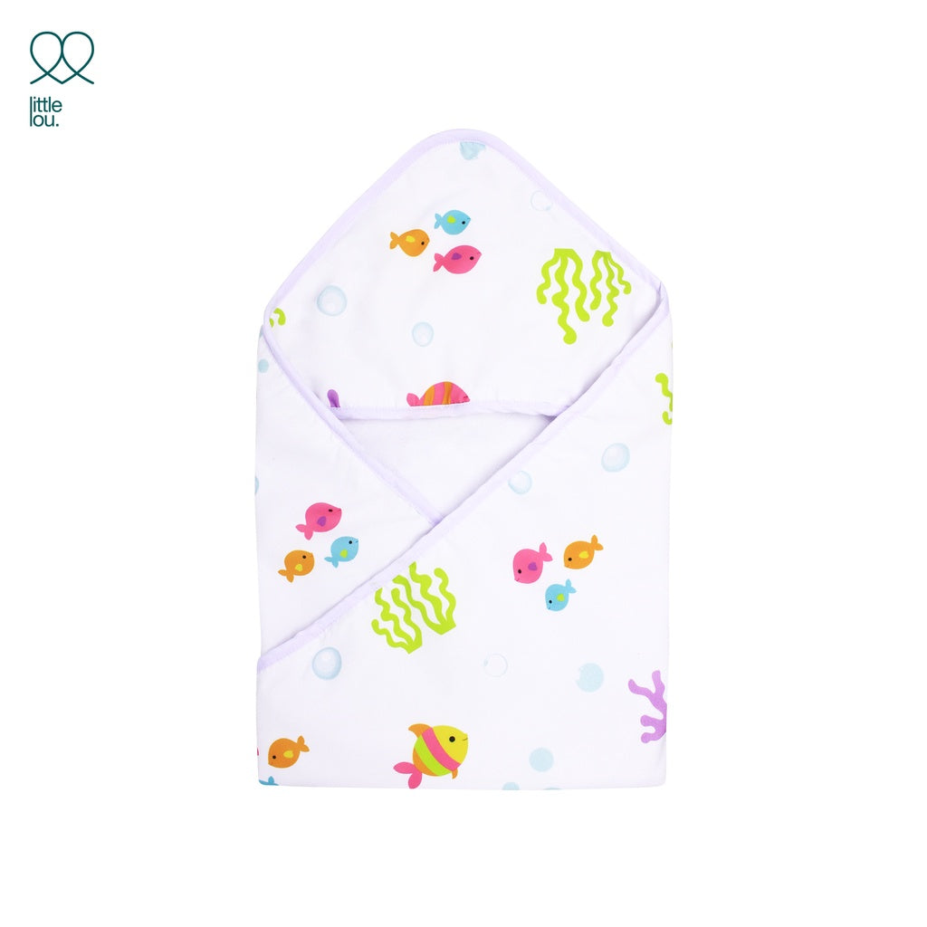 Little Lou by Sprei Nyenyak Selimut Bayi Fish Blanket  - Baby / Hooded/ Toodler
