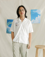 Marion Relax Shirt - Kemeja Casual Unisex - White S-M