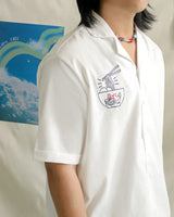 Marion Relax Shirt - Kemeja Casual Unisex - White S-M