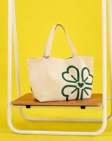 Daily Tote Bag Zipper - Tas Wanita Basic Natural