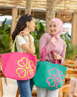 Daily Tote Bag Zipper - Tas Wanita Basic Magenta