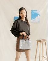 Lucy Clear Bag - Tas Selempang PVC - Mono Putih