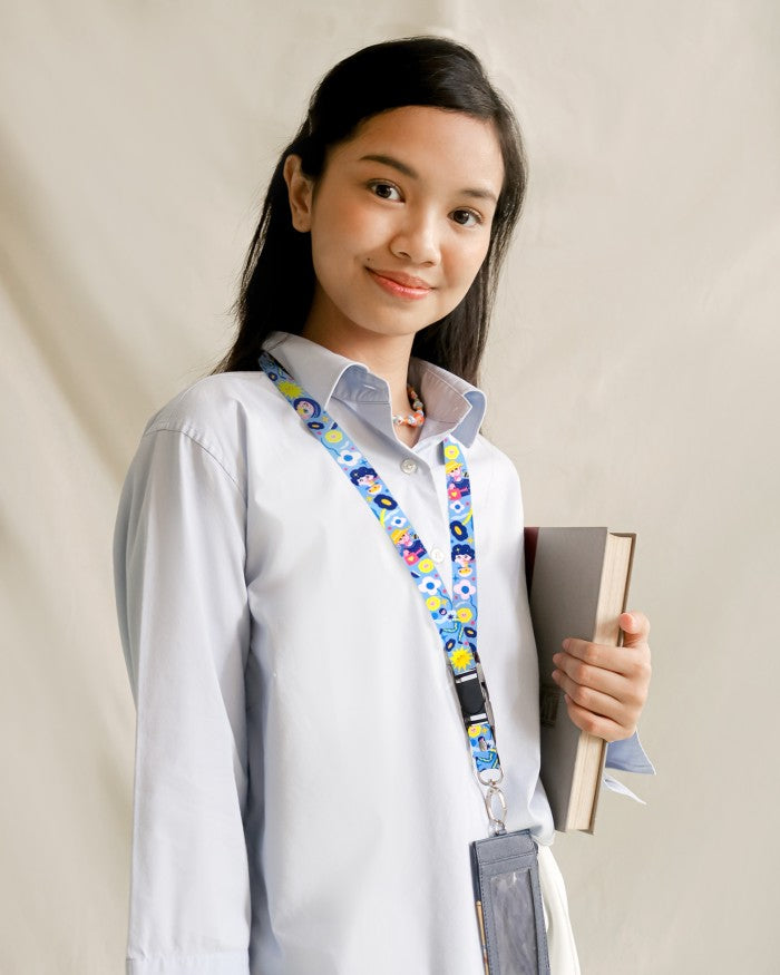 SOVLO Tali Gantungan Lanyard ID Card/HP AIL_Blue