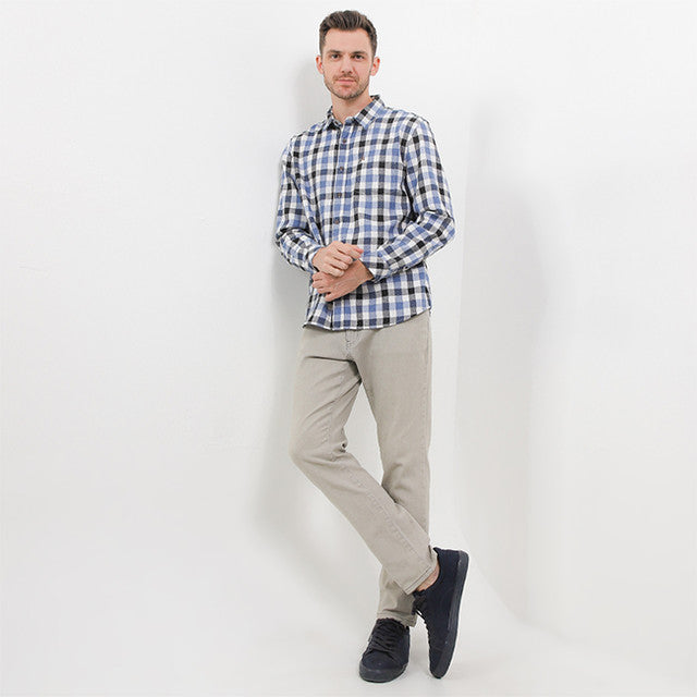 Hush Puppies Pakaian Pria Shirt Mayday In Light Blue
