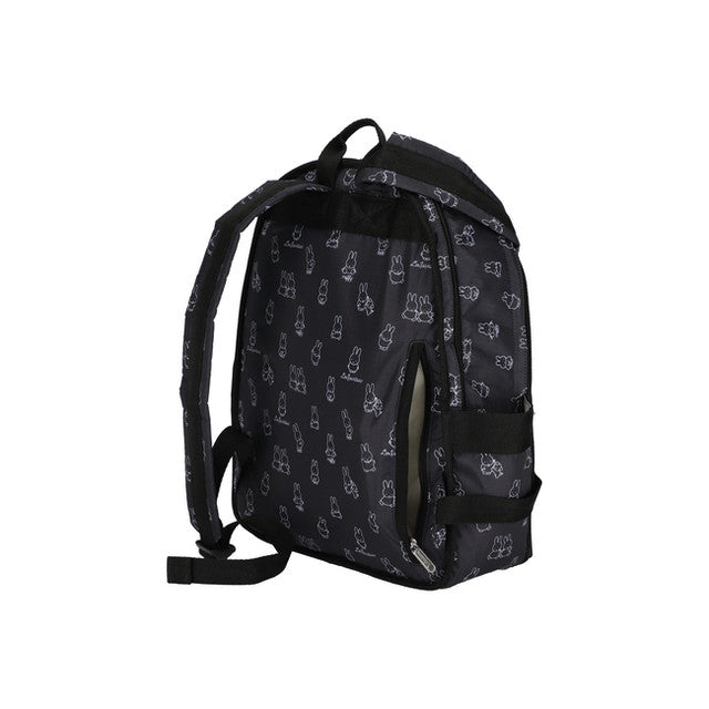 LeSportsac Tas Wanita Route Backpack In Miffy Black Stencil