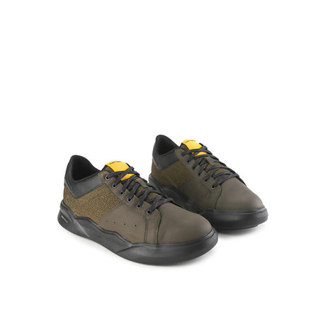 Hush Puppies Sepatu Pria Sneakers Rush Sneaker In Dark Olive Leather