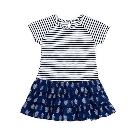 TORIO Blue Turtle Dress - Dress Anak Perempuan