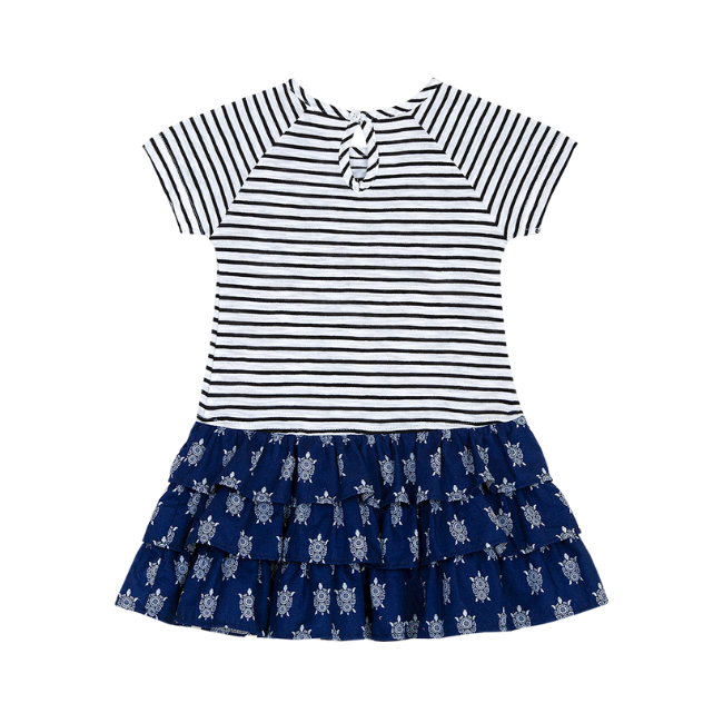 TORIO Blue Turtle Dress - Dress Anak Perempuan