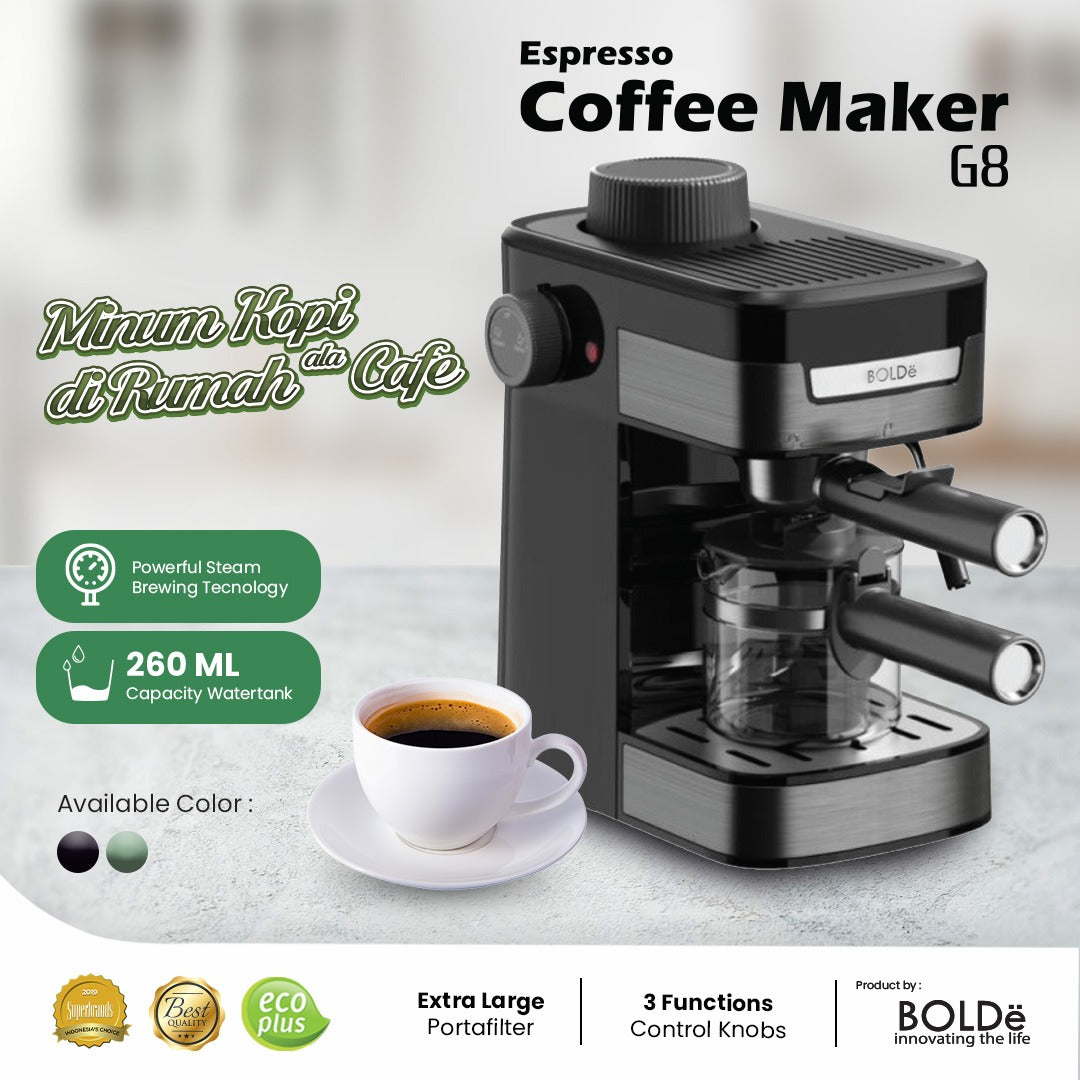 Bolde Expresso Coffee Maker G8 (Coffee Machine) Black/grey