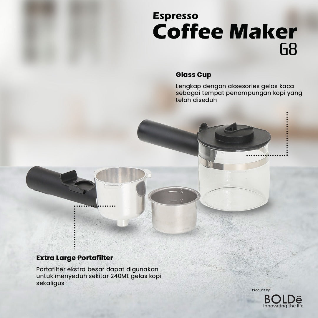 Bolde Expresso Coffee Maker G8 (Coffee Machine) Black/grey