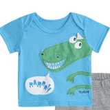 TORIO Dinosaur Short Set - Pakaian Anak - Baju Setelan Bayi Laki-Laki