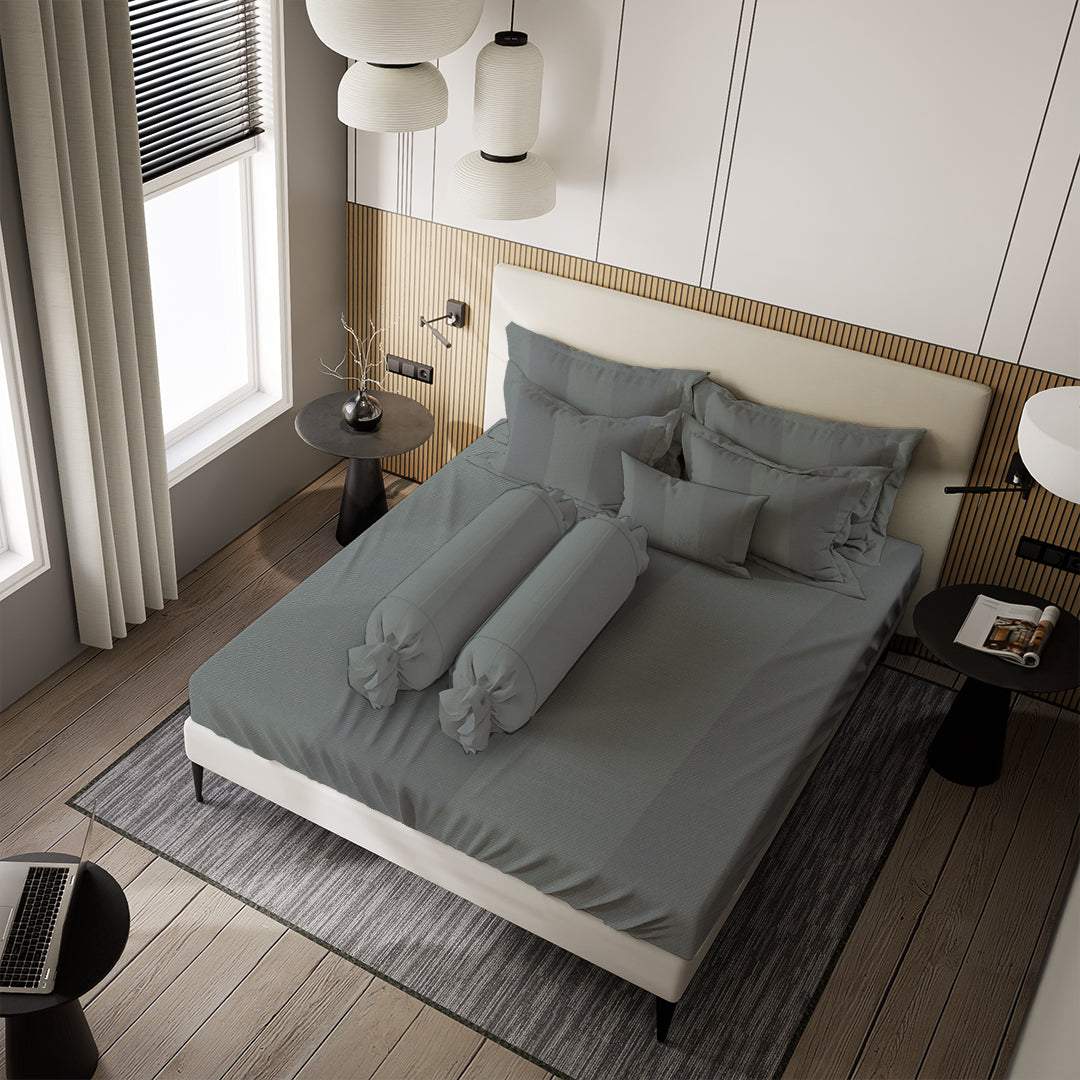 Sprei Nyenyak Premium Mini Stripes Grey