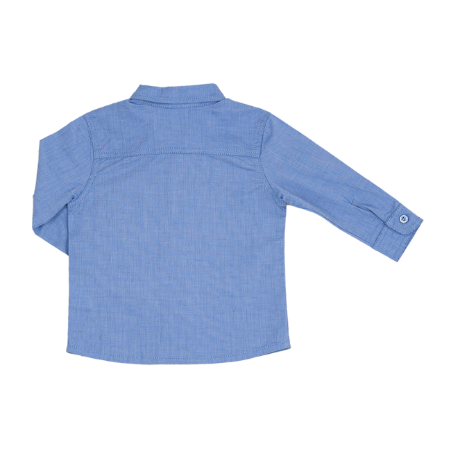 TORIO Long Sleeve Blue Shirt - Kemeja Lengan Panjang Anak Laki - Laki