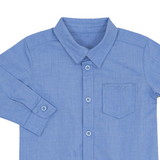TORIO Long Sleeve Blue Shirt - Kemeja Lengan Panjang Anak Laki - Laki
