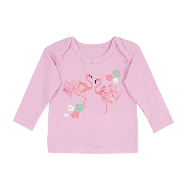 TORIO Long Sleeve T-Shirt Flamingo - Kaos Bayi Lengan Panjang