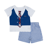 TORIO Short Pant Set Tuxedo Blue - Setelan Anak Laki-laki