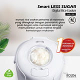 BOLDe Smart Less Sugar Digital Rice Cooker 1L Tosca/green