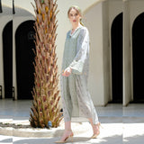 Nayanika Rose Kaftan Chiffon