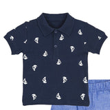 TORIO Short Pant Set Sailing Boat - Setelan Anak Laki-laki