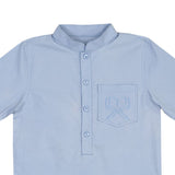 TORIO Koko Muslim Blue Shirt - Baju Koko Muslim Atasan Anak Laki-Laki