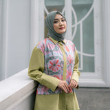 Sovlo - Amina Blouse - Atasan Fashion Wanita Lengan Panjang Olive_SD