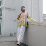 Sovlo - Amina Blouse - Atasan Fashion Wanita Lengan Panjang Olive_SD