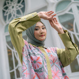 Sovlo - Amina Blouse - Atasan Fashion Wanita Lengan Panjang Olive_SD