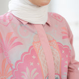 Sovlo - Amina Blouse - Atasan Fashion Wanita Lengan Panjang Pink_ZA