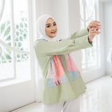 Sovlo - Amina Blouse - Atasan Fashion Wanita Lengan Panjang Sage_RC