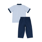 TORIO Blue Stripe Koko Muslim Set - Setelan Baju Koko Anak Laki-laki