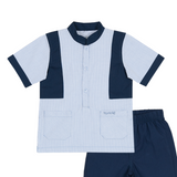 TORIO Blue Stripe Koko Muslim Set - Setelan Baju Koko Anak Laki-laki