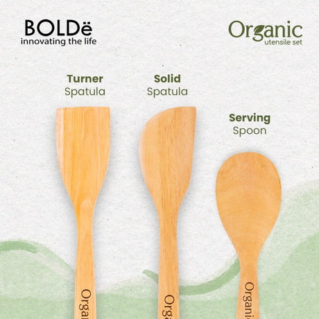 Organic Utensil Set 3 Pcs Wood Series